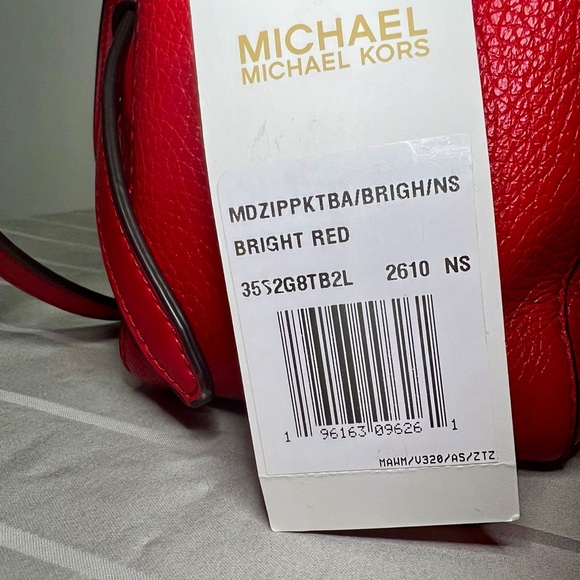 Michael Kors Vibrant Red Backpack - Picture 8 of 11